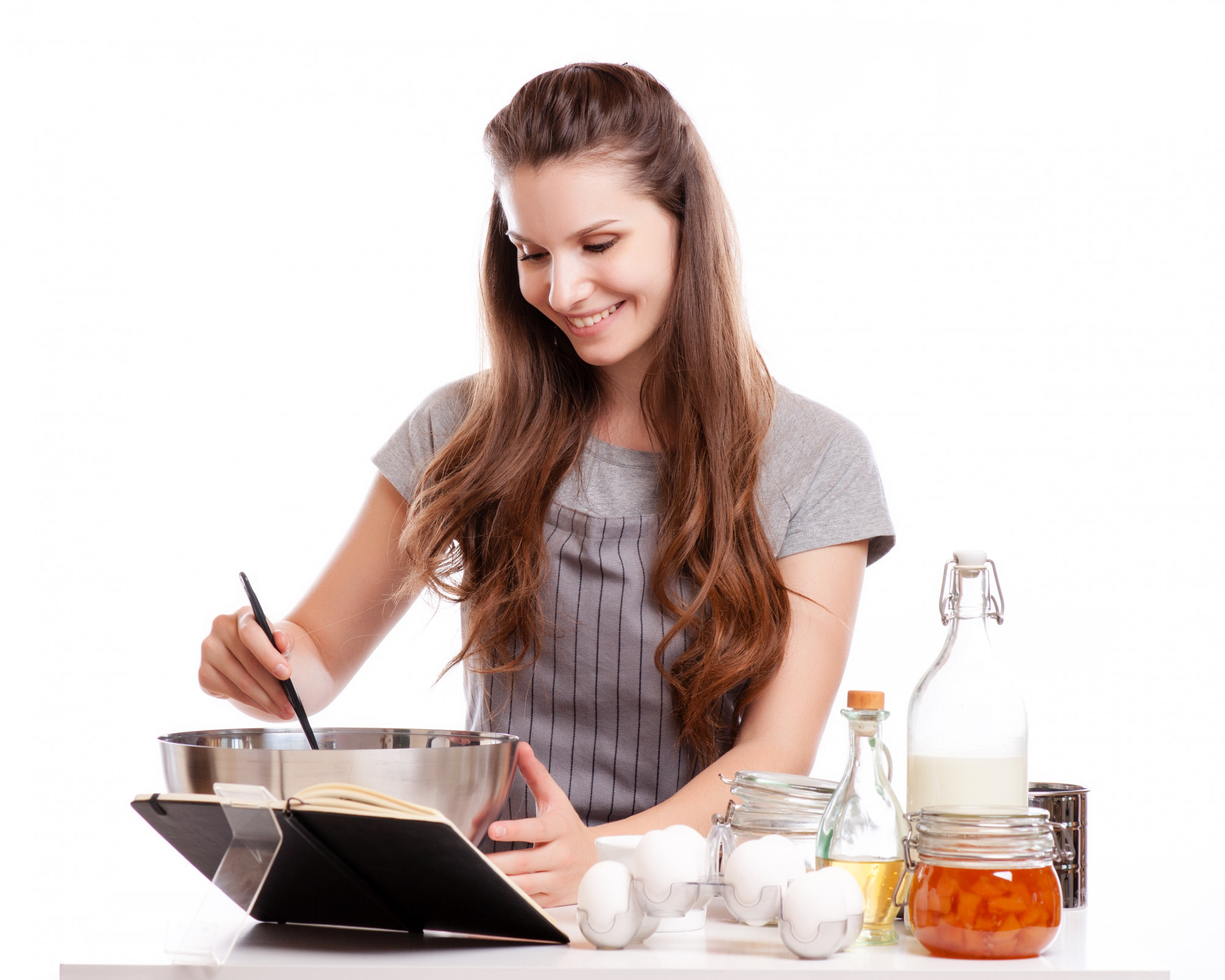 Student cooking at home workstation